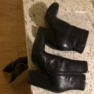 Vince Black Leather Booties - 7